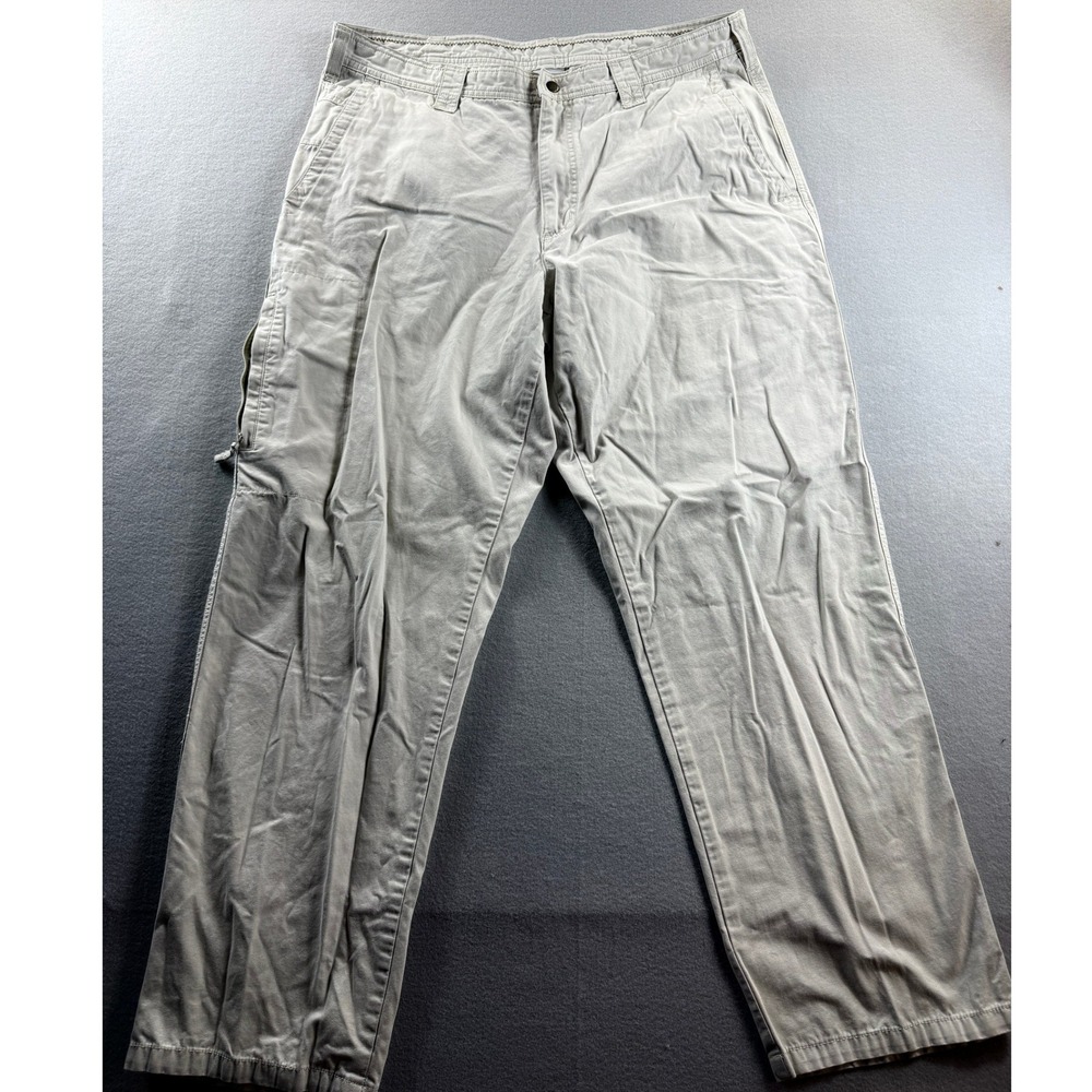 Columbia Cargo Pants Mens 38 Beige Cotton Straight Leg Outdoor AM3255